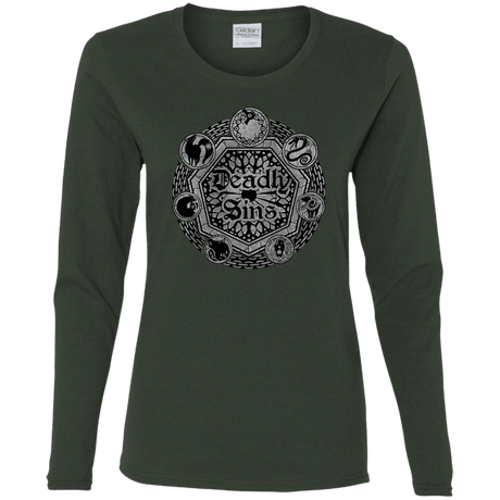 T-Shirts Forest / S Sins Shield Women's Long Sleeve T-Shirt