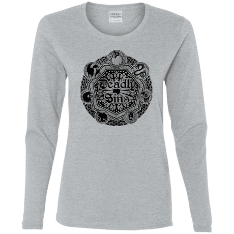 T-Shirts Sport Grey / S Sins Shield Women's Long Sleeve T-Shirt