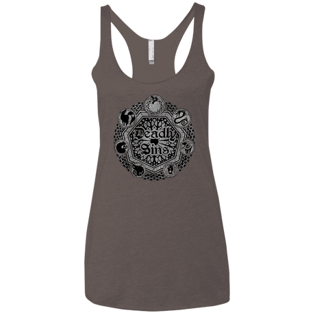 T-Shirts Macchiato / X-Small Sins Shield Women's Triblend Racerback Tank