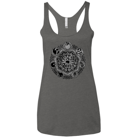 T-Shirts Premium Heather / X-Small Sins Shield Women's Triblend Racerback Tank