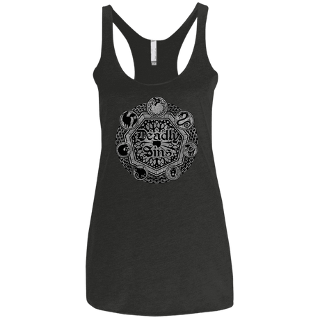 T-Shirts Vintage Black / X-Small Sins Shield Women's Triblend Racerback Tank