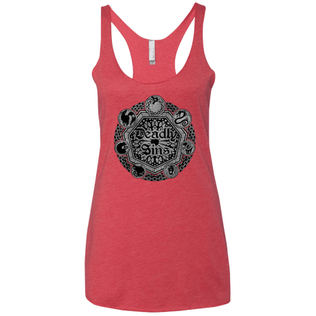 T-Shirts Vintage Red / X-Small Sins Shield Women's Triblend Racerback Tank
