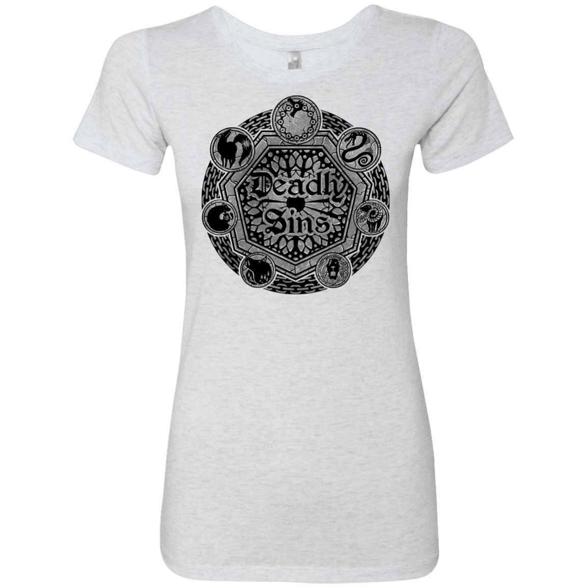 T-Shirts Heather White / S Sins Shield Women's Triblend T-Shirt