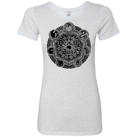 T-Shirts Heather White / S Sins Shield Women's Triblend T-Shirt