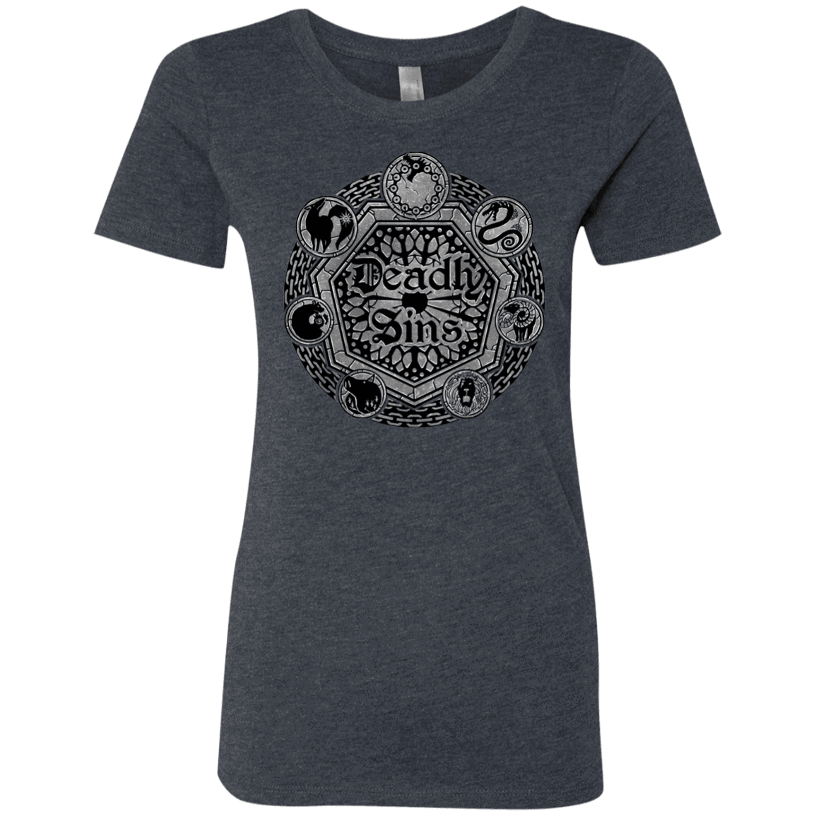 T-Shirts Vintage Navy / S Sins Shield Women's Triblend T-Shirt