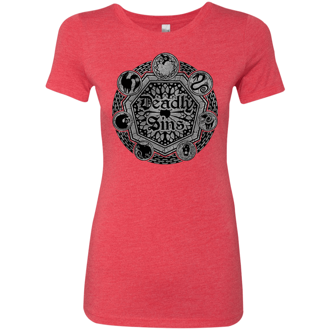 T-Shirts Vintage Red / S Sins Shield Women's Triblend T-Shirt