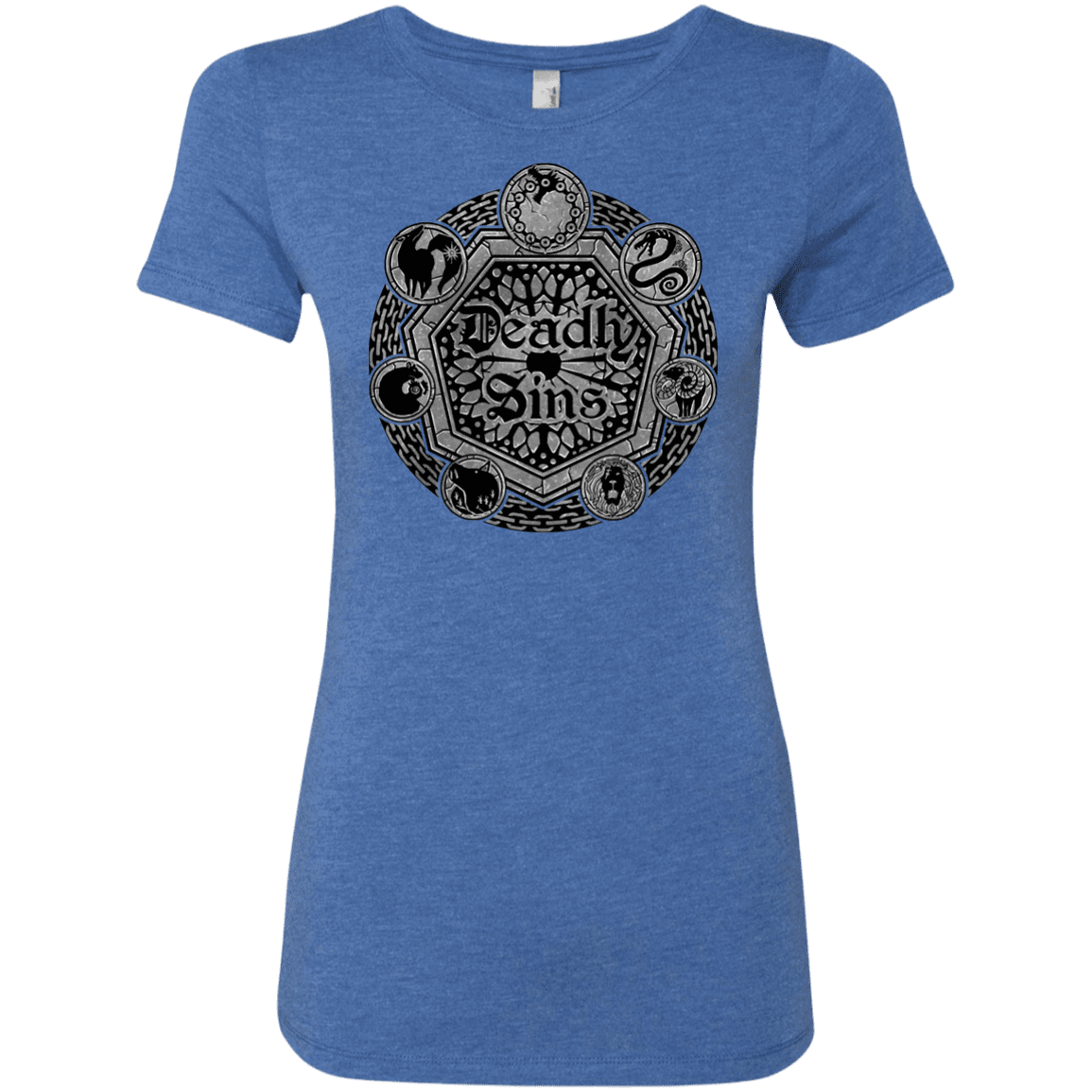 T-Shirts Vintage Royal / S Sins Shield Women's Triblend T-Shirt