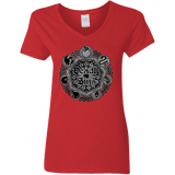 T-Shirts Red / S Sins Shield Women's V-Neck T-Shirt