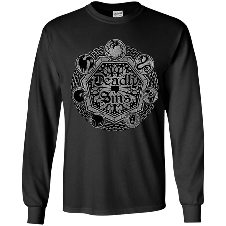 T-Shirts Black / YS Sins Shield Youth Long Sleeve T-Shirt