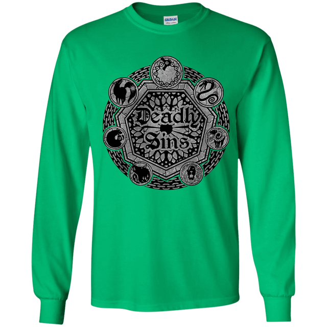 T-Shirts Irish Green / YS Sins Shield Youth Long Sleeve T-Shirt