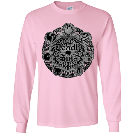 T-Shirts Light Pink / YS Sins Shield Youth Long Sleeve T-Shirt