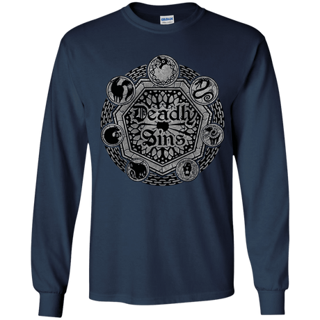 T-Shirts Navy / YS Sins Shield Youth Long Sleeve T-Shirt