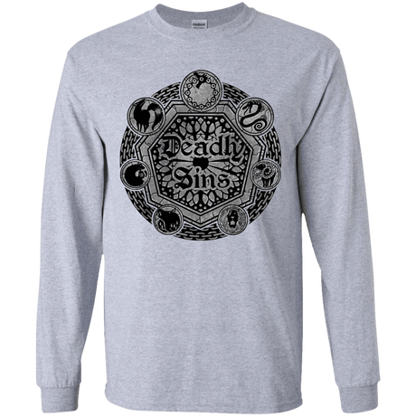 T-Shirts Sport Grey / YS Sins Shield Youth Long Sleeve T-Shirt