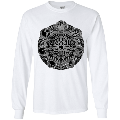 T-Shirts White / YS Sins Shield Youth Long Sleeve T-Shirt