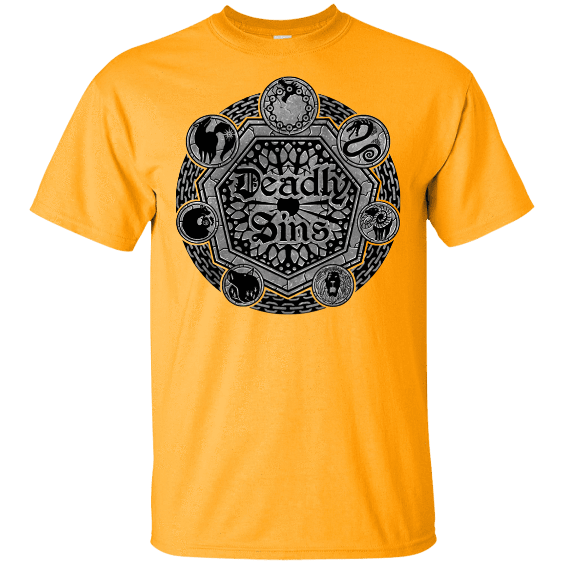 T-Shirts Gold / YXS Sins Shield Youth T-Shirt