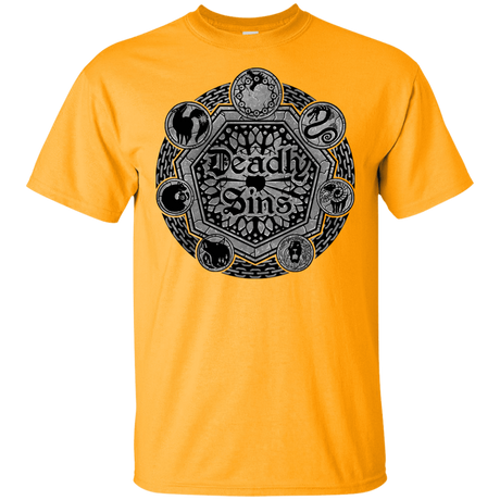 T-Shirts Gold / YXS Sins Shield Youth T-Shirt