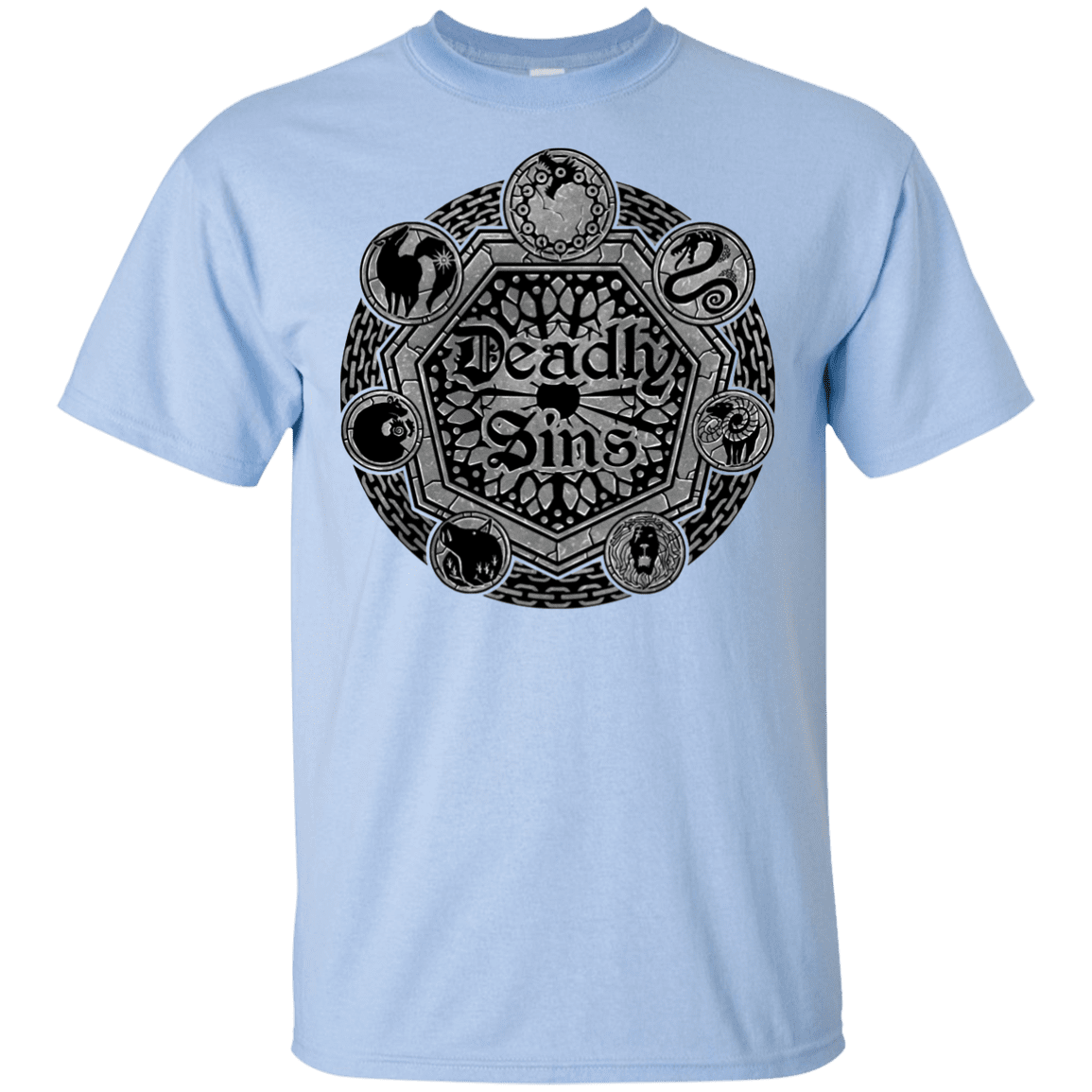 T-Shirts Light Blue / YXS Sins Shield Youth T-Shirt