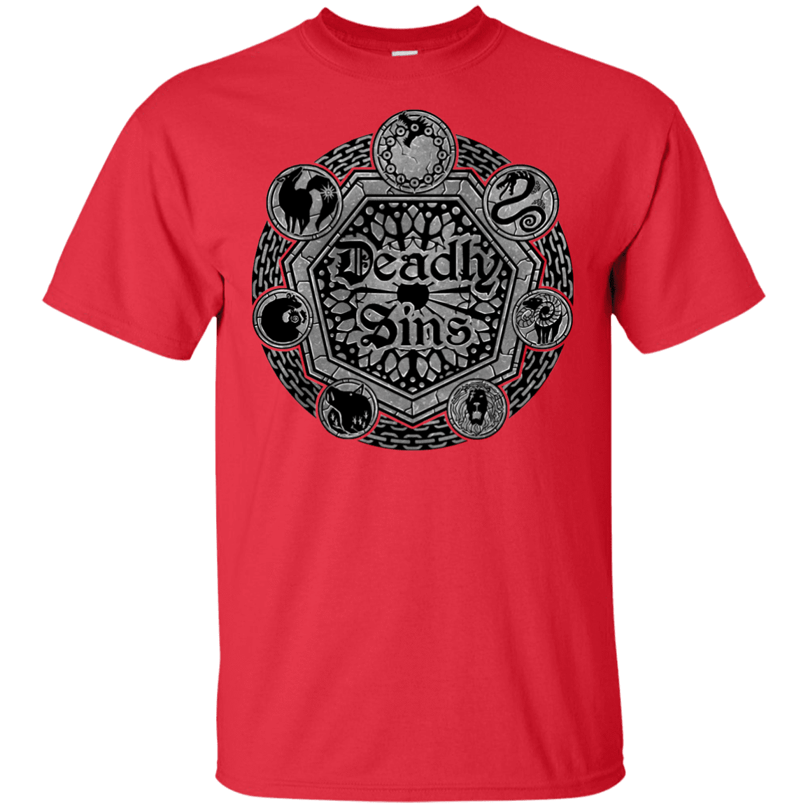 T-Shirts Red / YXS Sins Shield Youth T-Shirt