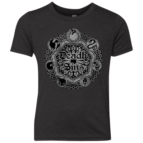 T-Shirts Vintage Black / YXS Sins Shield Youth Triblend T-Shirt
