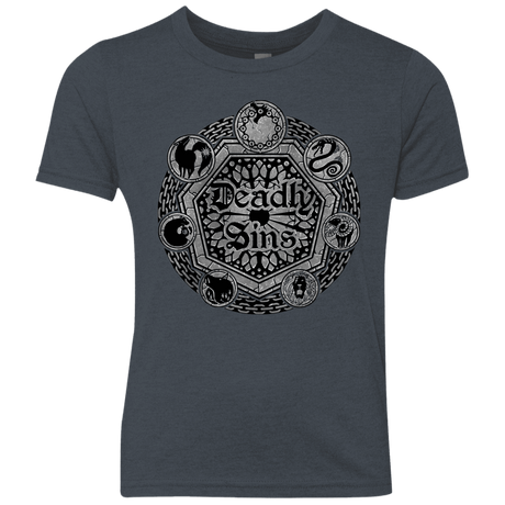 T-Shirts Vintage Navy / YXS Sins Shield Youth Triblend T-Shirt