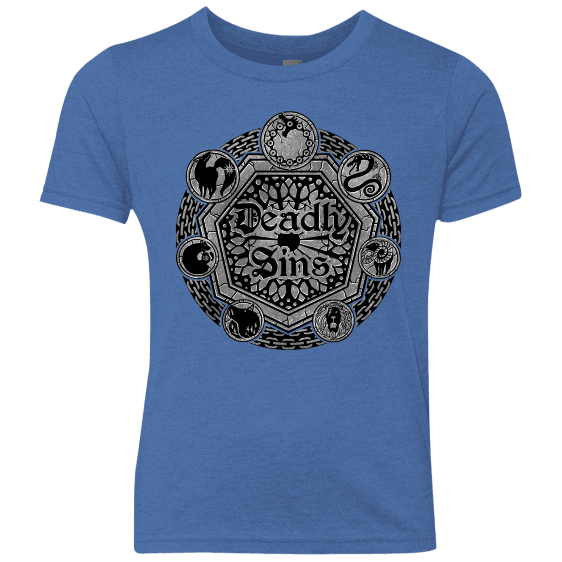 T-Shirts Vintage Royal / YXS Sins Shield Youth Triblend T-Shirt