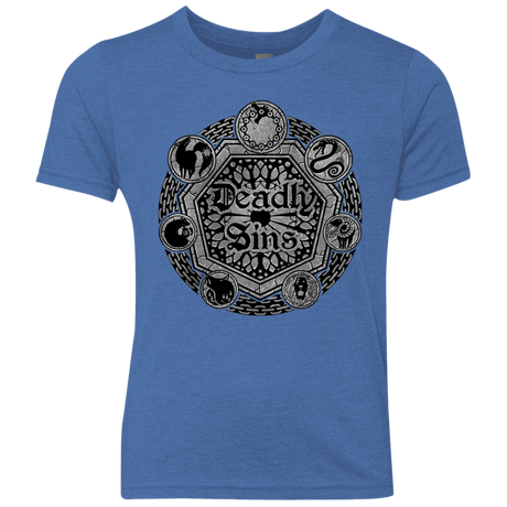T-Shirts Vintage Royal / YXS Sins Shield Youth Triblend T-Shirt
