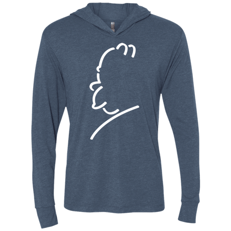 T-Shirts Indigo / X-Small Sir Alfred J Triblend Long Sleeve Hoodie Tee