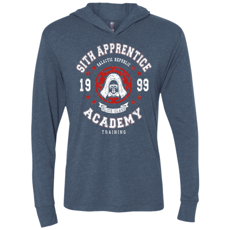 T-Shirts Indigo / X-Small Sith Appretince Academy 99 Triblend Long Sleeve Hoodie Tee