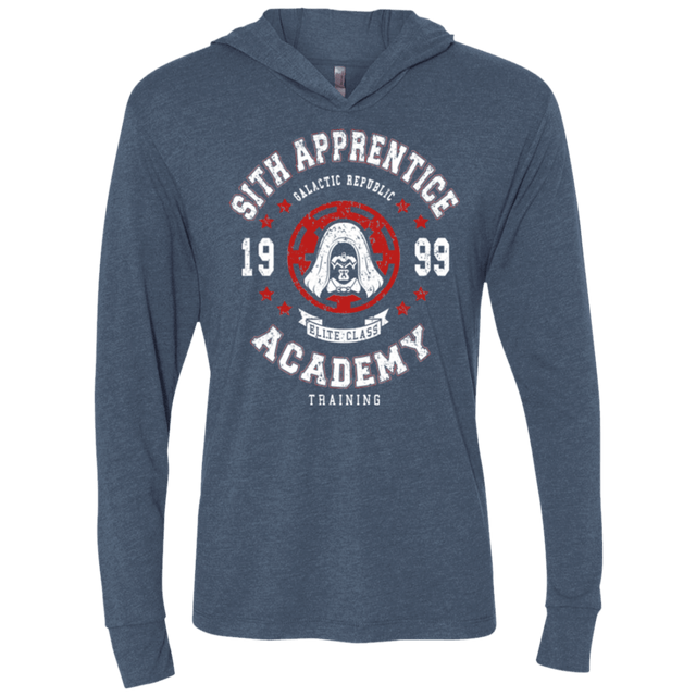 T-Shirts Indigo / X-Small Sith Appretince Academy 99 Triblend Long Sleeve Hoodie Tee