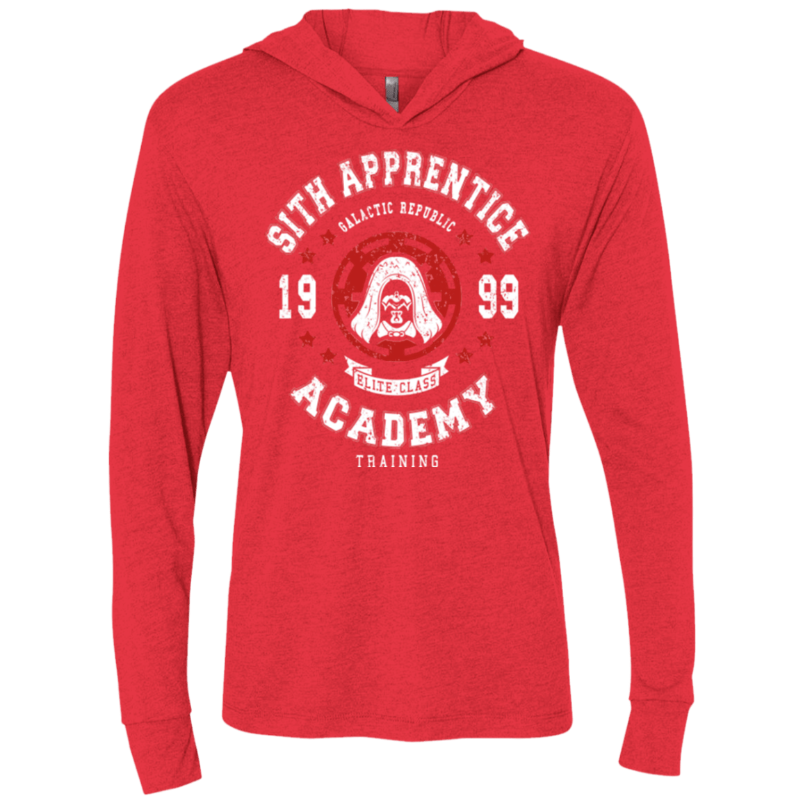 T-Shirts Vintage Red / X-Small Sith Appretince Academy 99 Triblend Long Sleeve Hoodie Tee