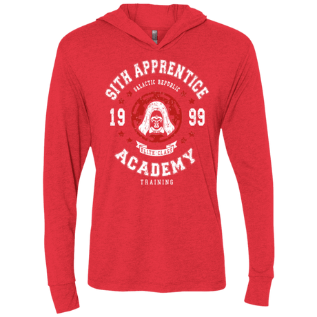 T-Shirts Vintage Red / X-Small Sith Appretince Academy 99 Triblend Long Sleeve Hoodie Tee