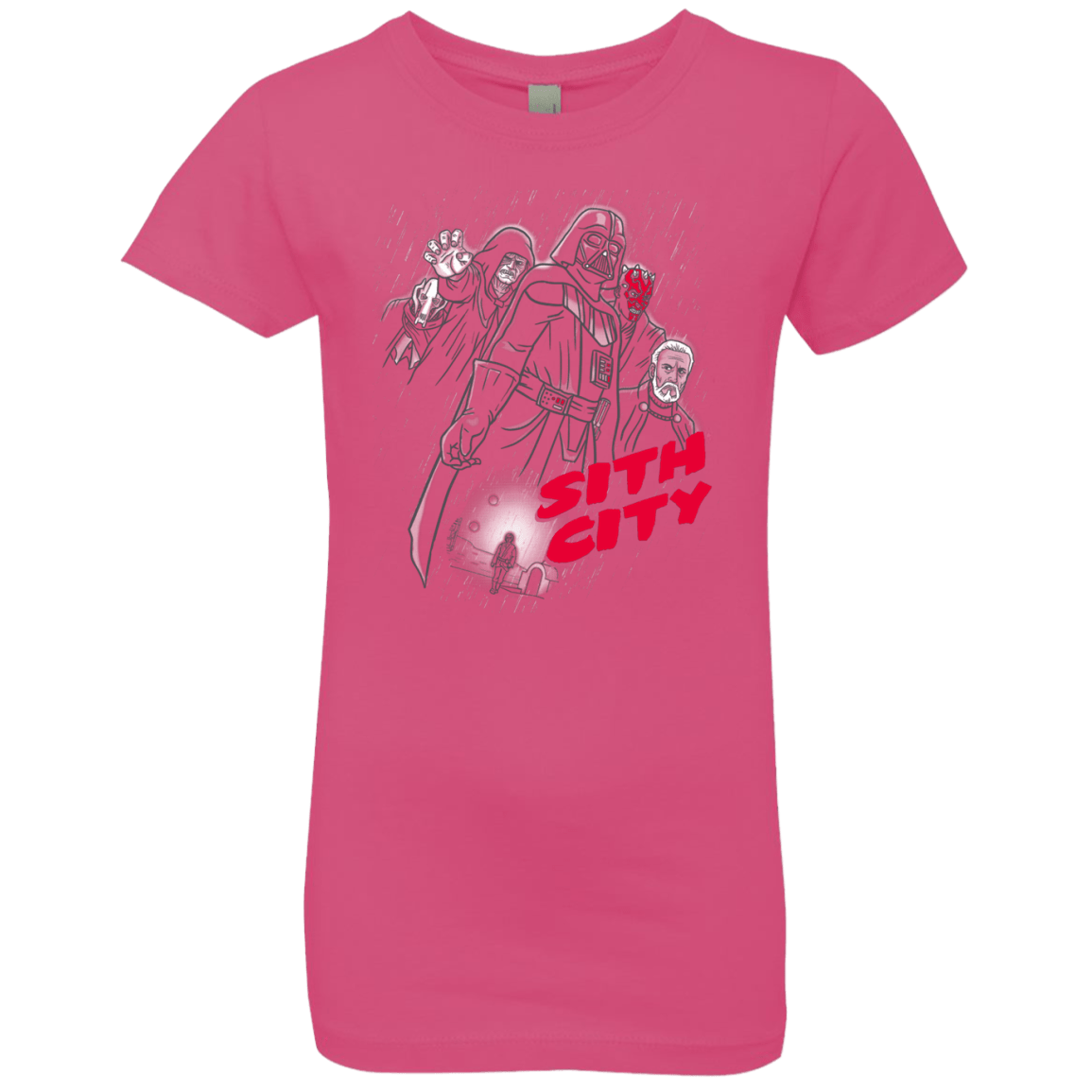 T-Shirts Hot Pink / YXS Sith city Girls Premium T-Shirt
