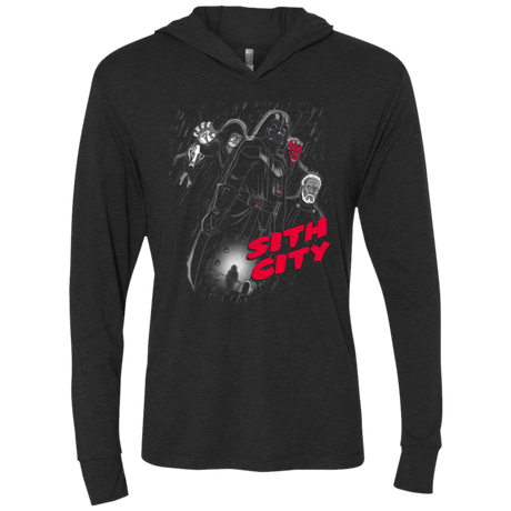 T-Shirts Vintage Black / X-Small Sith city Triblend Long Sleeve Hoodie Tee