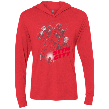 T-Shirts Vintage Red / X-Small Sith city Triblend Long Sleeve Hoodie Tee