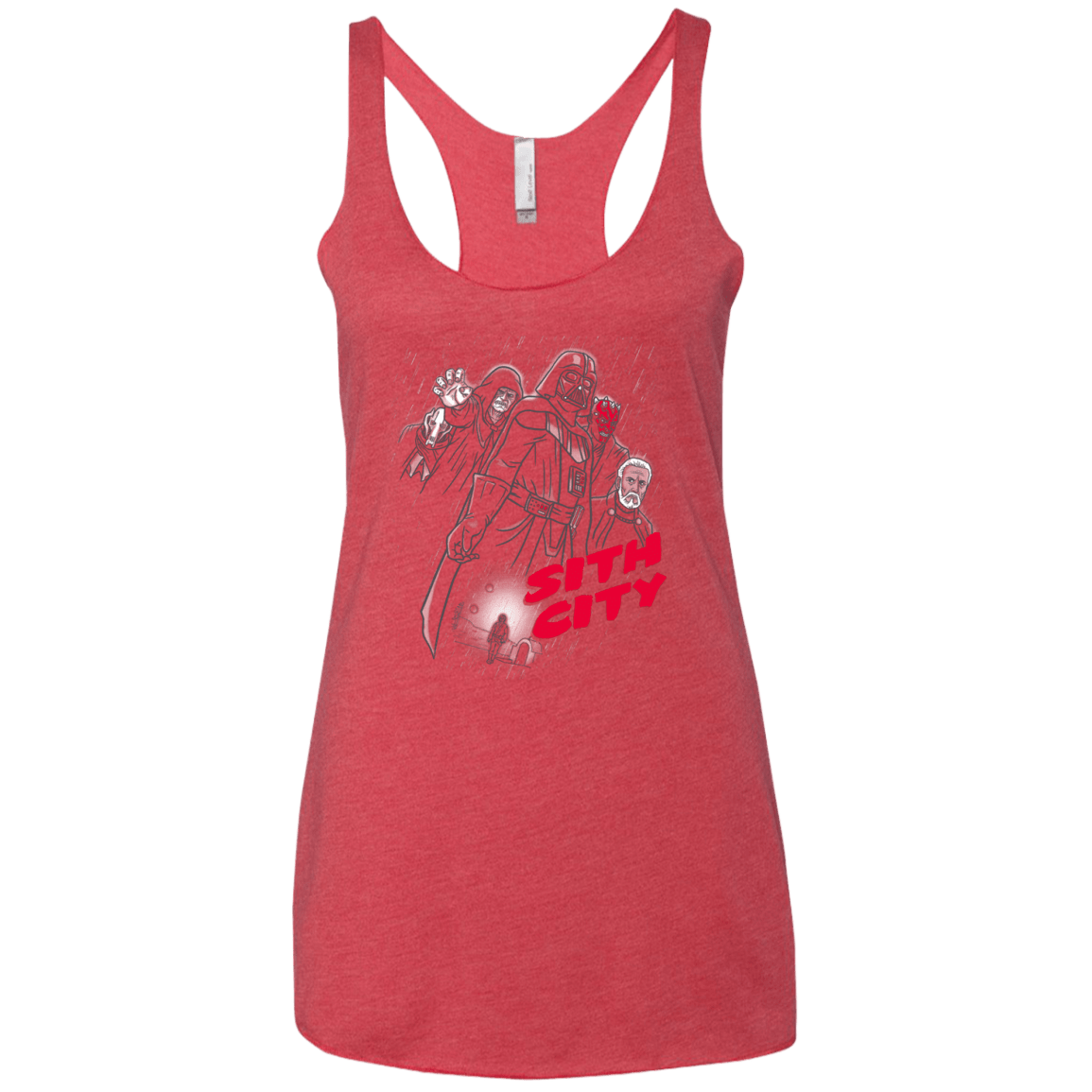 T-Shirts Vintage Red / X-Small Sith city Women's Triblend Racerback Tank