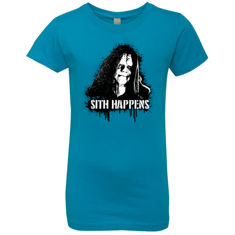 T-Shirts Turquoise / YXS Sith Happens Girls Premium T-Shirt
