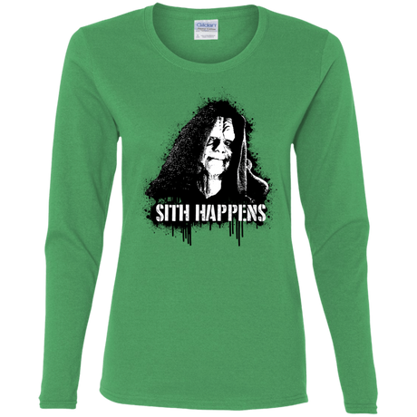 T-Shirts Irish Green / S Sith Happens Women's Long Sleeve T-Shirt