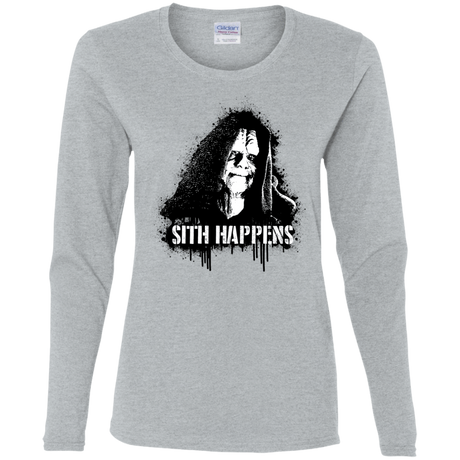 T-Shirts Sport Grey / S Sith Happens Women's Long Sleeve T-Shirt