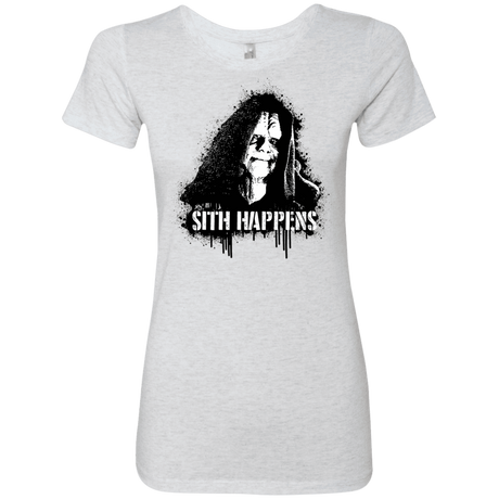 T-Shirts Heather White / S Sith Happens Women's Triblend T-Shirt
