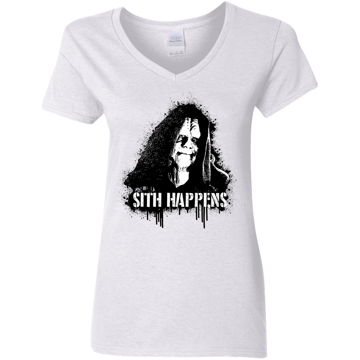 T-Shirts White / S Sith Happens Women's V-Neck T-Shirt