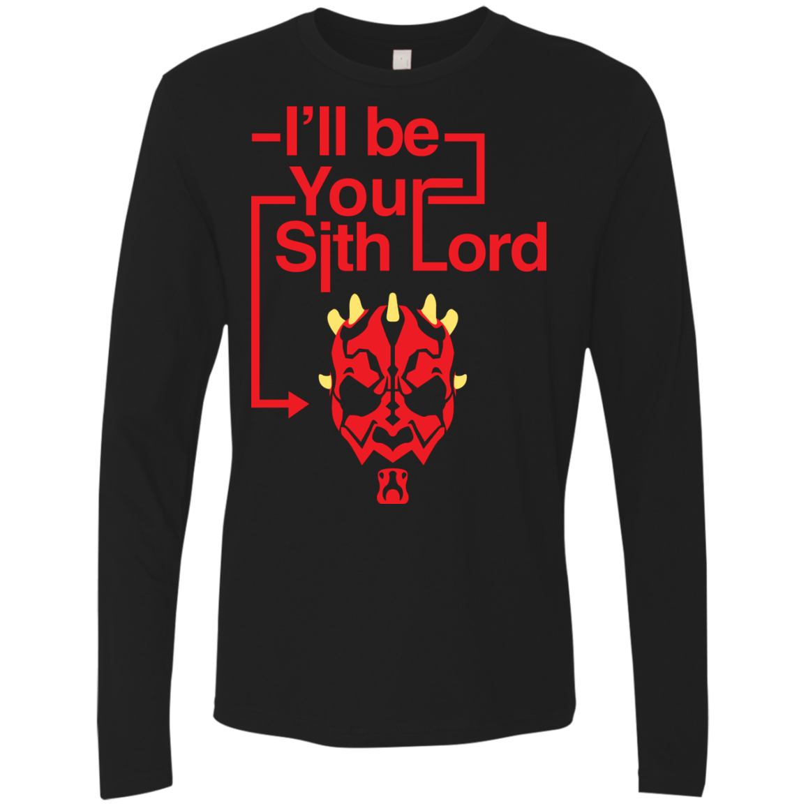 T-Shirts Black / Small Sith Lord Darth Maul Men's Premium Long Sleeve