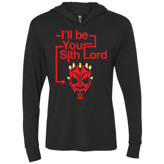 T-Shirts Vintage Black / X-Small Sith Lord Darth Maul Triblend Long Sleeve Hoodie Tee