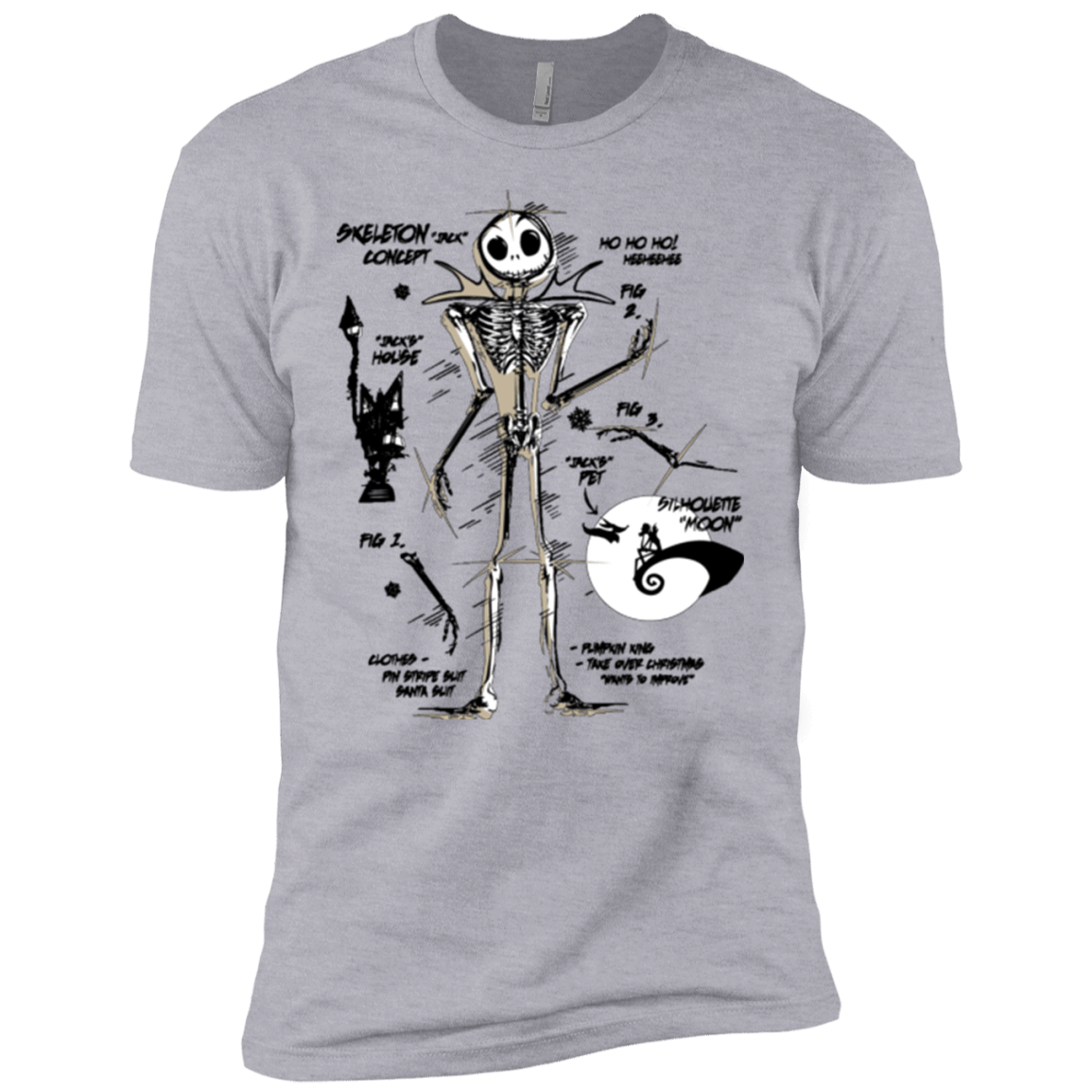 T-Shirts Heather Grey / YXS Skeleton Concept Boys Premium T-Shirt