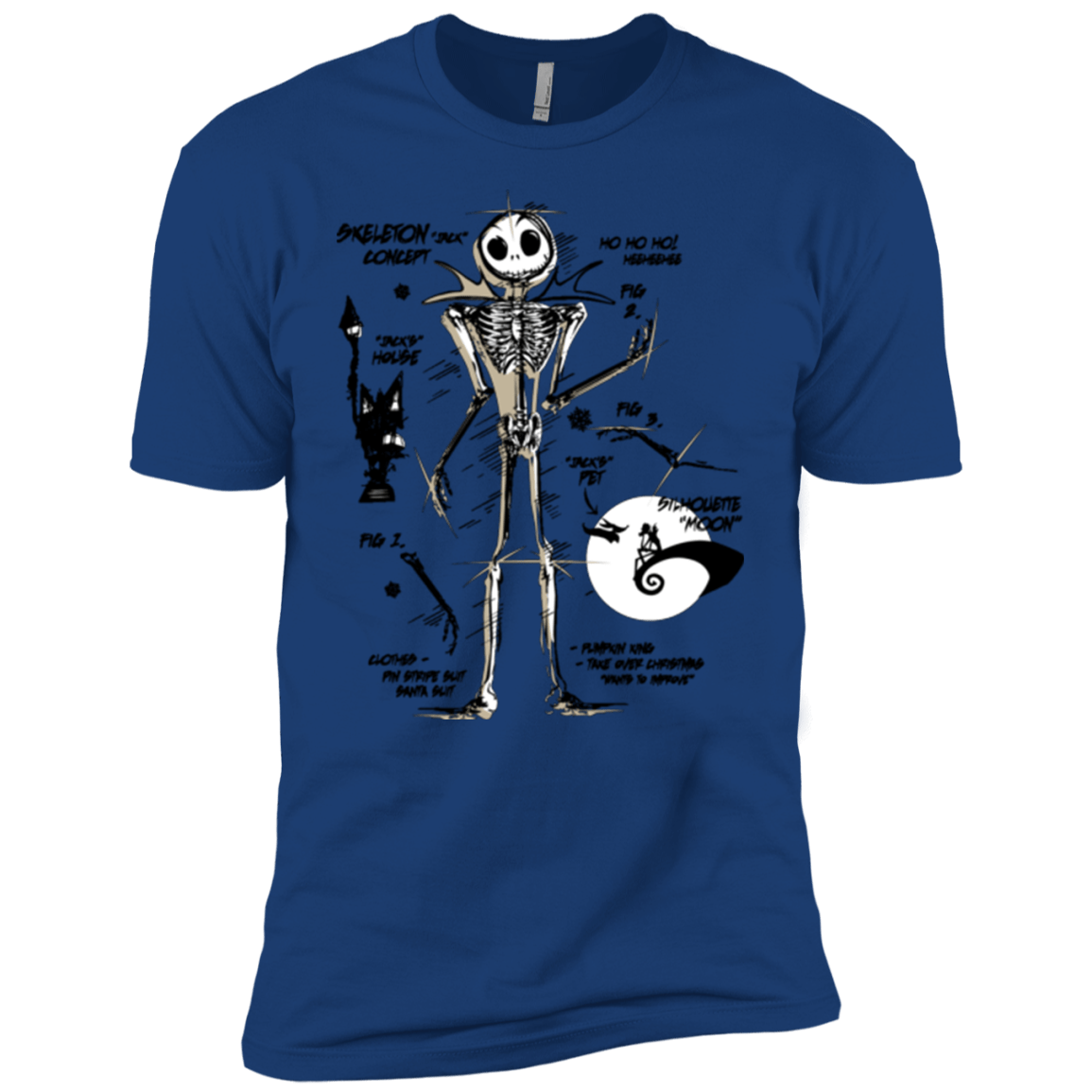 T-Shirts Royal / YXS Skeleton Concept Boys Premium T-Shirt