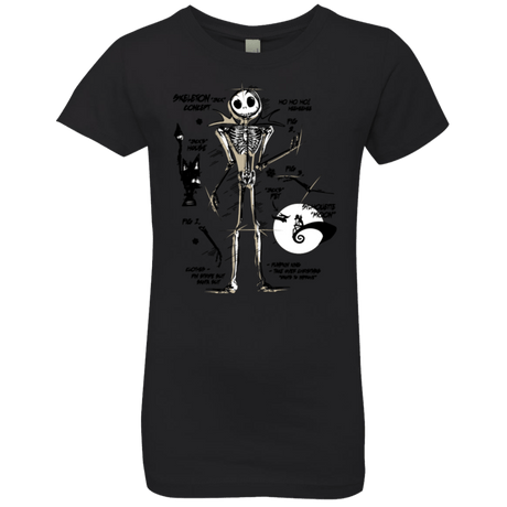 T-Shirts Black / YXS Skeleton Concept Girls Premium T-Shirt