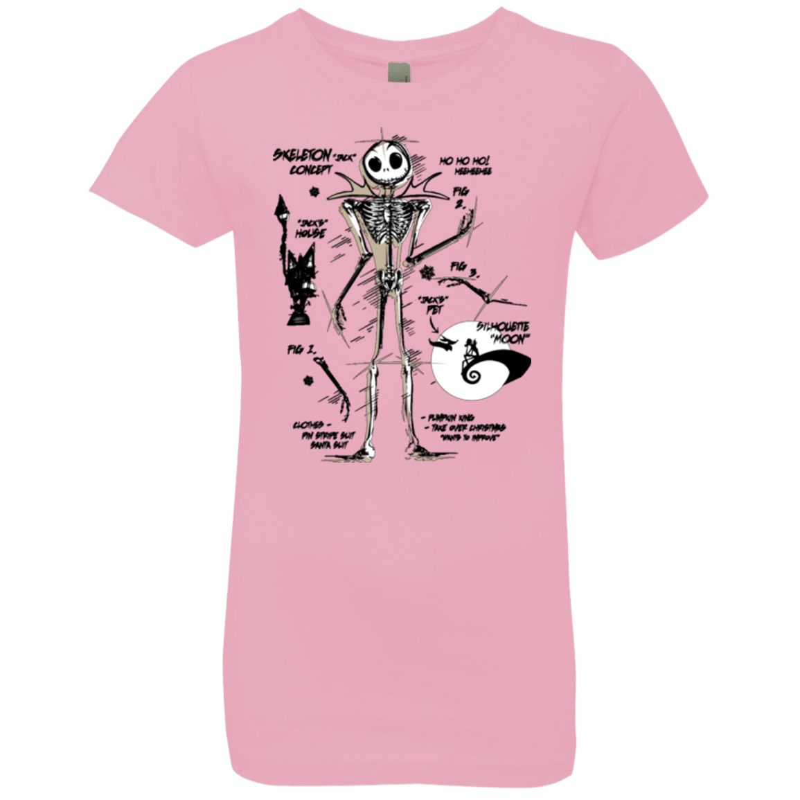 T-Shirts Light Pink / YXS Skeleton Concept Girls Premium T-Shirt