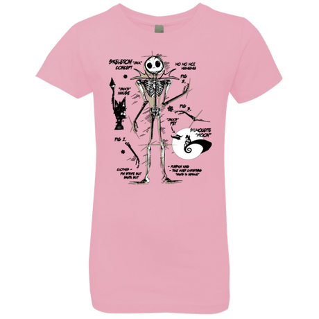 T-Shirts Light Pink / YXS Skeleton Concept Girls Premium T-Shirt