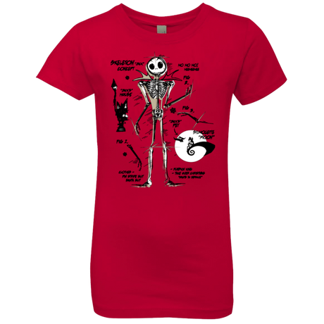 T-Shirts Red / YXS Skeleton Concept Girls Premium T-Shirt