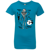 T-Shirts Turquoise / YXS Skeleton Concept Girls Premium T-Shirt