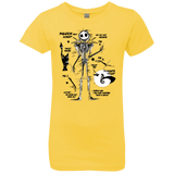 T-Shirts Vibrant Yellow / YXS Skeleton Concept Girls Premium T-Shirt